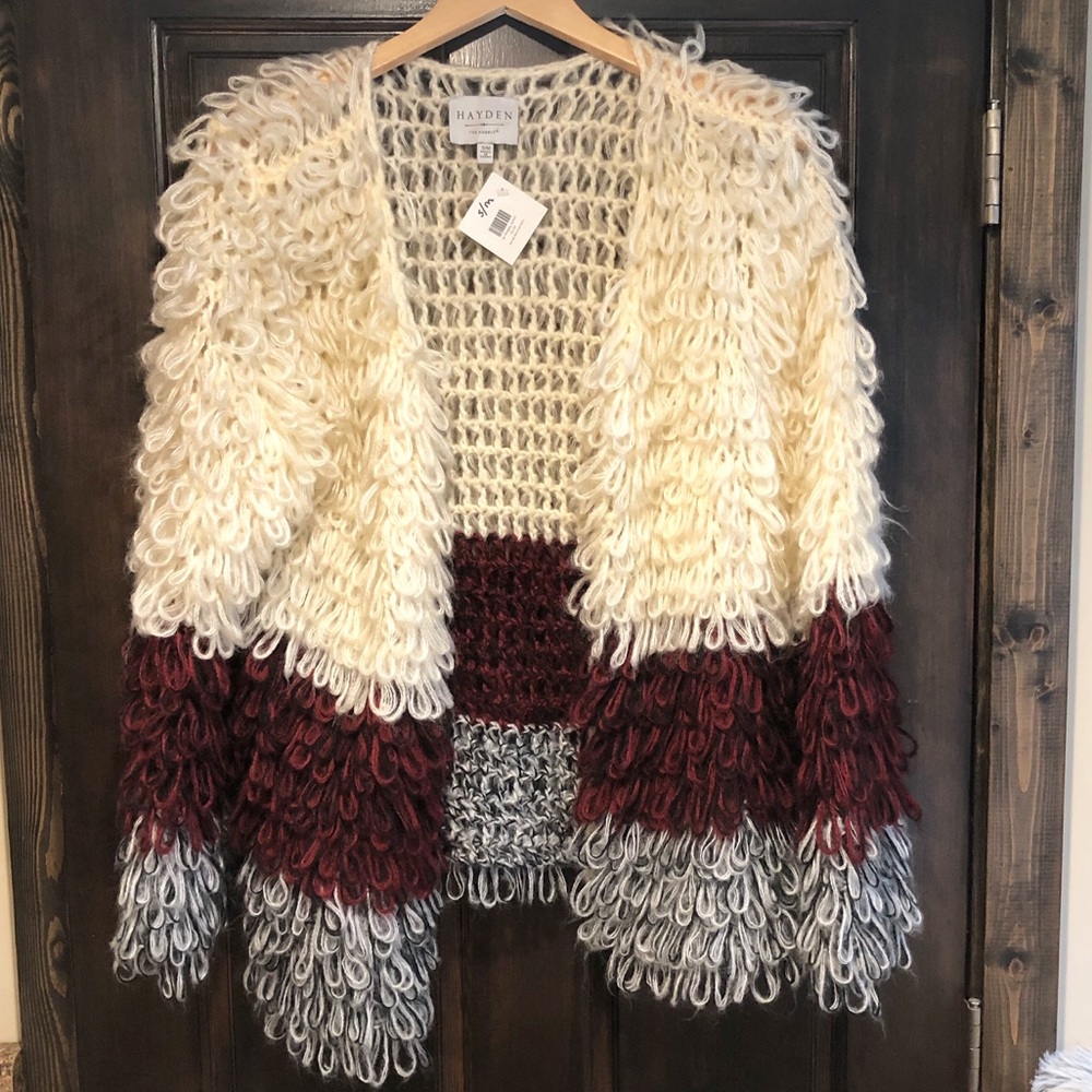 NWT Women’s Hayden LA shag knit coat